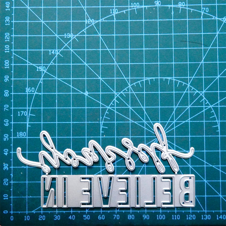 Kokorosa Metal Cutting Dies with  "Believe in Yourself" Word