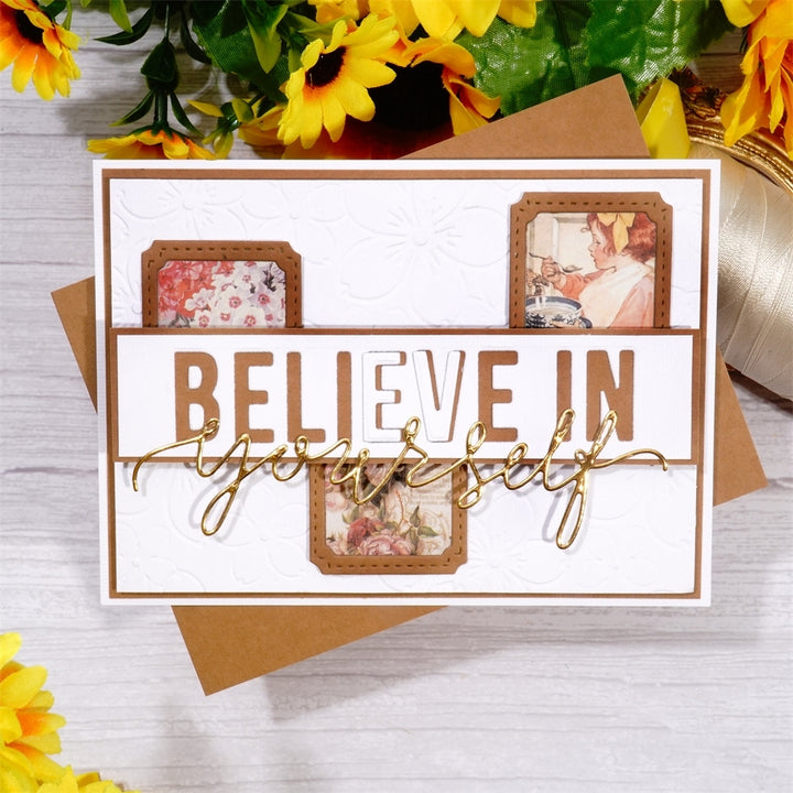 Kokorosa Metal Cutting Dies with  "Believe in Yourself" Word