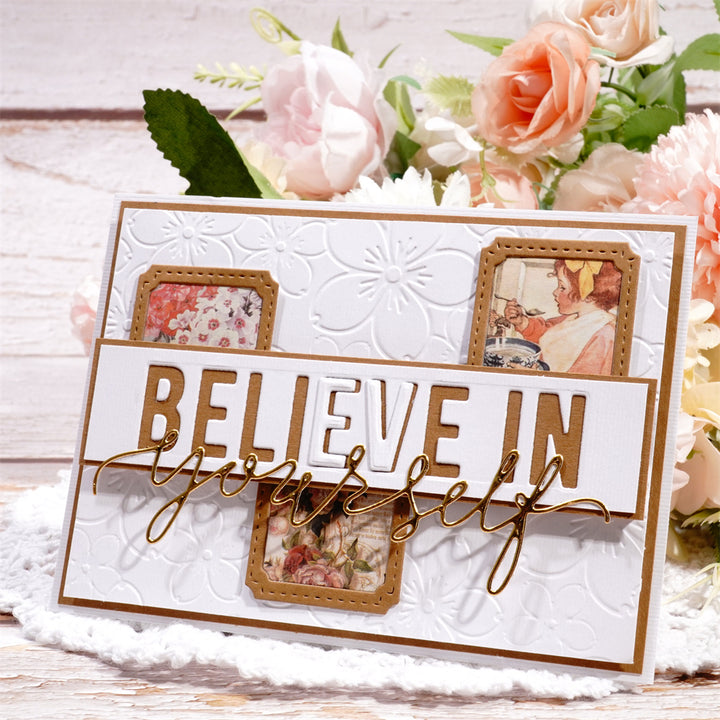 Kokorosa Metal Cutting Dies with  "Believe in Yourself" Word