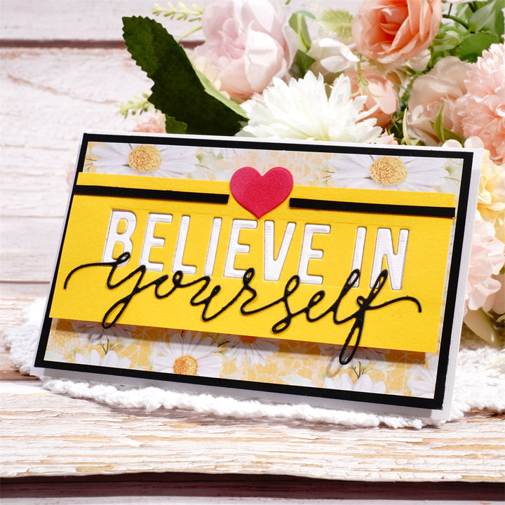 Kokorosa Metal Cutting Dies with  "Believe in Yourself" Word