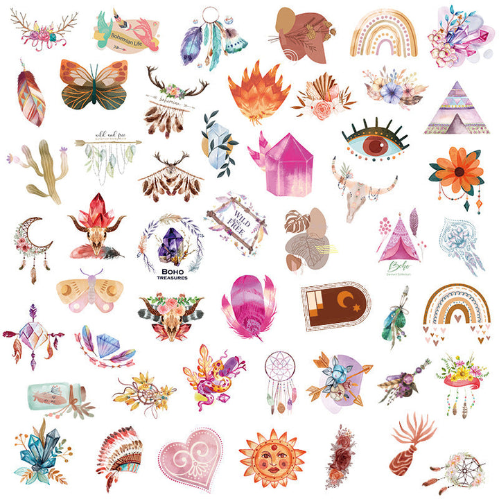 Kokorosa Bohemian Stickers (50pcs)