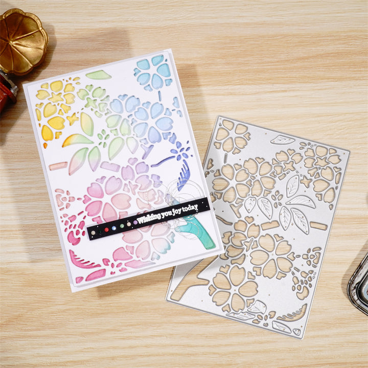 Kokorosa Metal Cutting Dies With Cherry Blossom Background Board