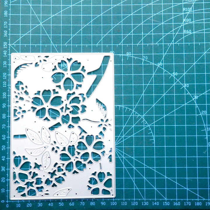 Kokorosa Metal Cutting Dies With Cherry Blossom Background Board