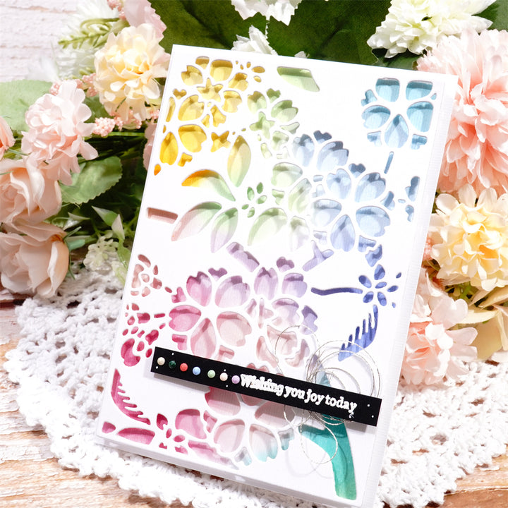 Kokorosa Metal Cutting Dies With Cherry Blossom Background Board