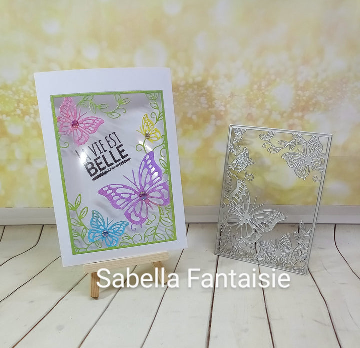 Kokorosa Metal Cutting Dies with Leaves and Butterflies Background Board