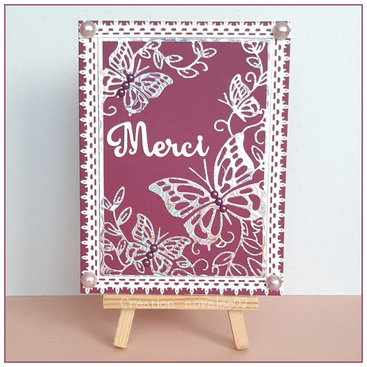 Kokorosa Metal Cutting Dies with Leaves and Butterflies Background Board
