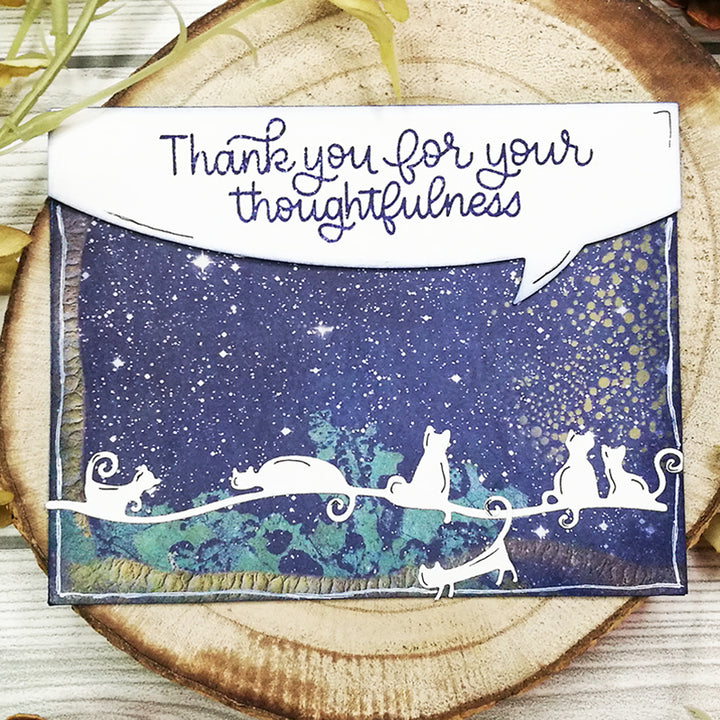 Kokorosa Metal Cutting Dies With Naughty Cat Border