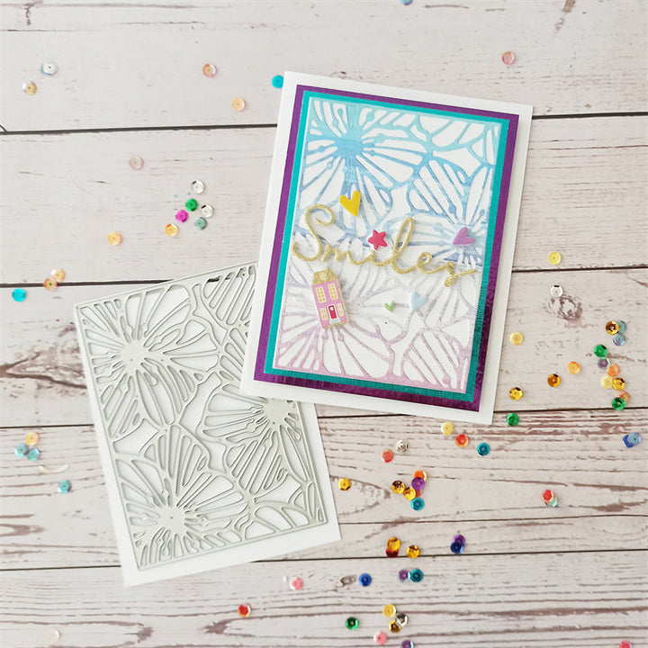 Kokorosa Metal Cutting Dies with Floral Frame Background