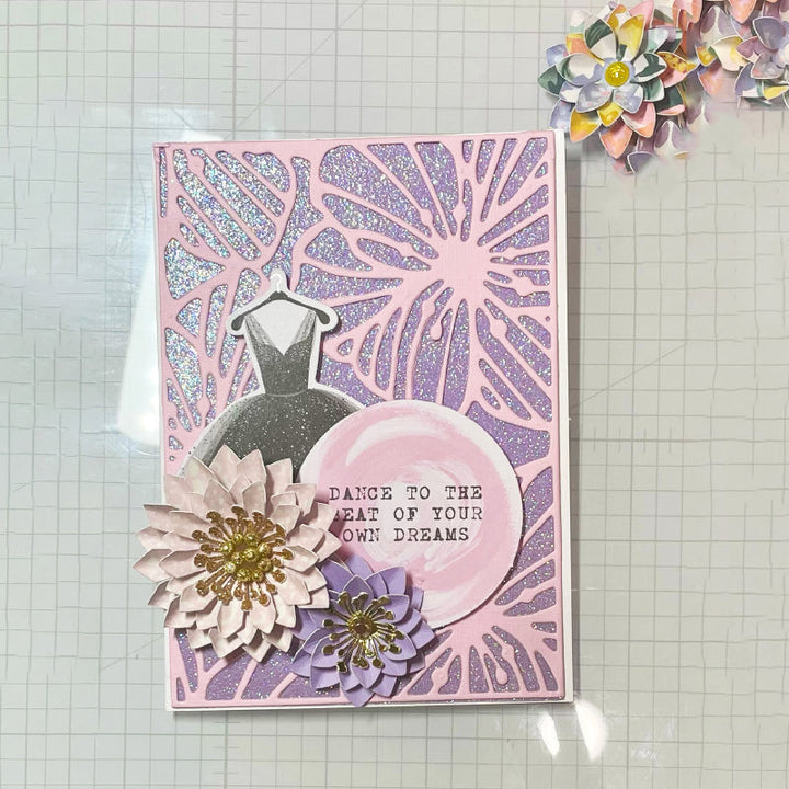 Kokorosa Metal Cutting Dies with Floral Frame Background
