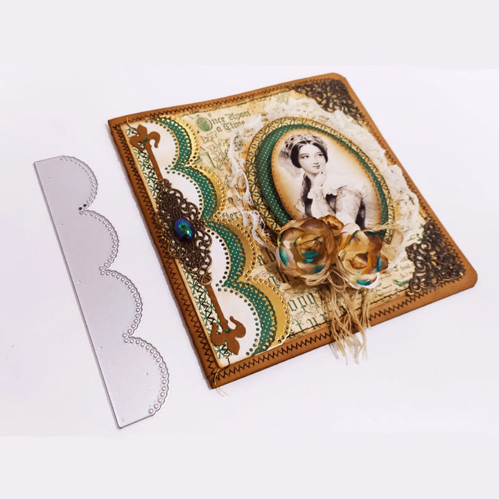 Kokorosa Metal Cutting Dies With Wave Lace Border