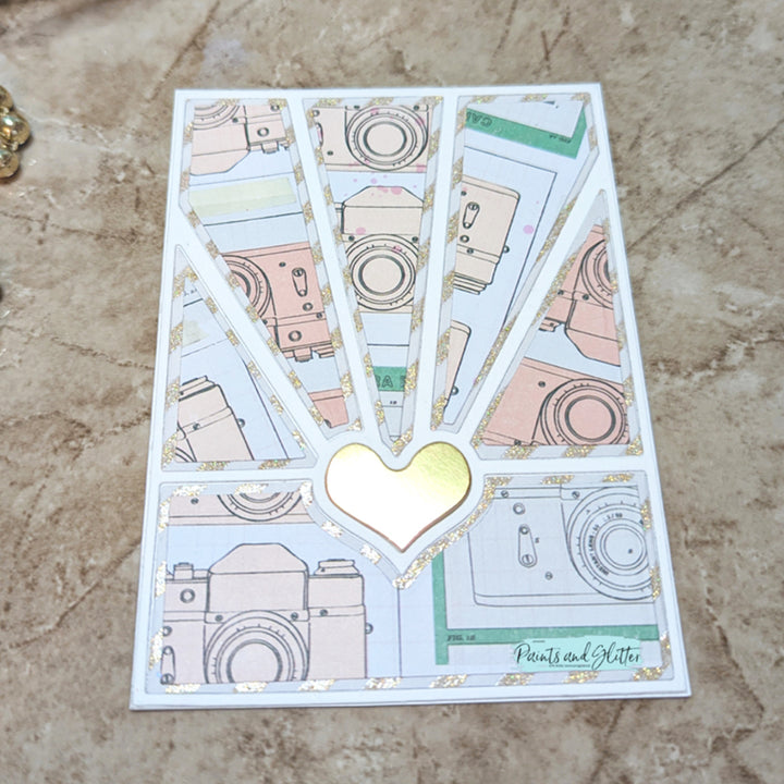Kokorosa Metal Cutting Dies With Heart and Hollow Line Background Board