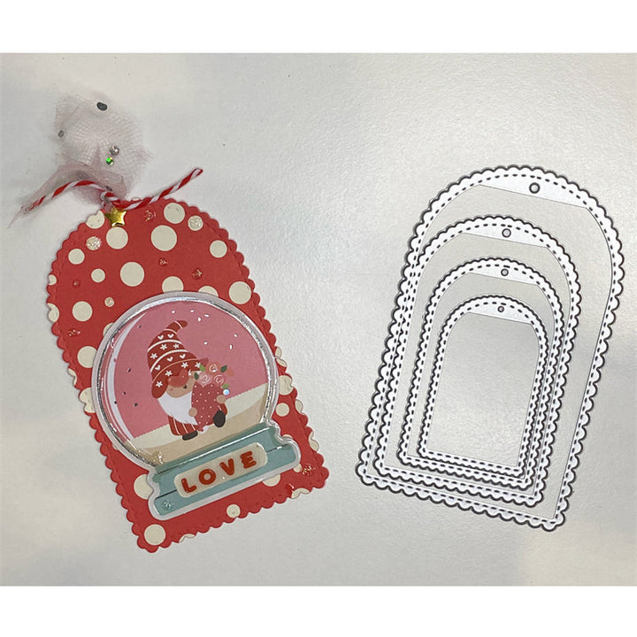 Kokorosa Metal Cutting Dies with Lace Arch Label