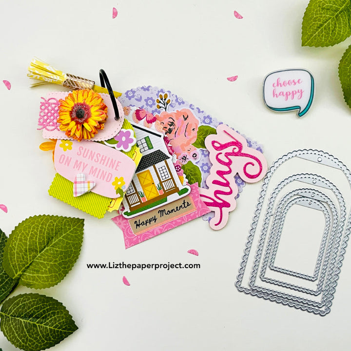 Kokorosa Metal Cutting Dies with Lace Arch Label