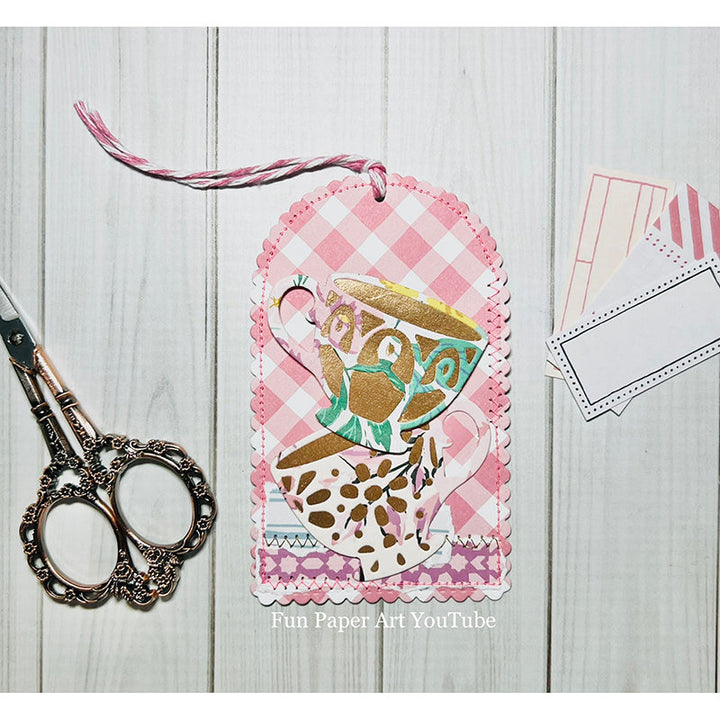 Kokorosa Metal Cutting Dies with Lace Arch Label