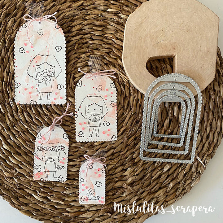 Kokorosa Metal Cutting Dies with Lace Arch Label