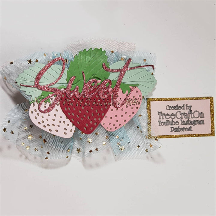 Kokorosa Metal Cutting Dies with Heart Shaped Strawberry