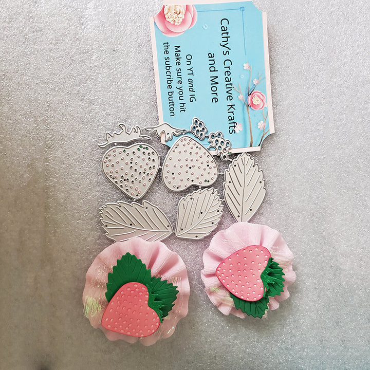 Kokorosa Metal Cutting Dies with Heart Shaped Strawberry