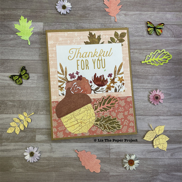 Kokorosa Metal Cutting Dies with Falling Autumn Leaves