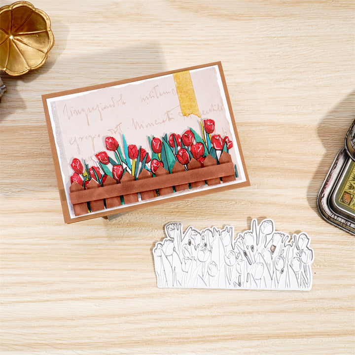 Kokorosa Metal Cutting Dies with Blooming Rose Flowers