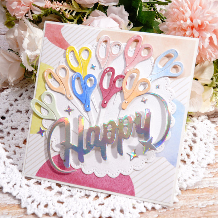 Kokorosa Metal Cutting Dies with Cartoon Scissors