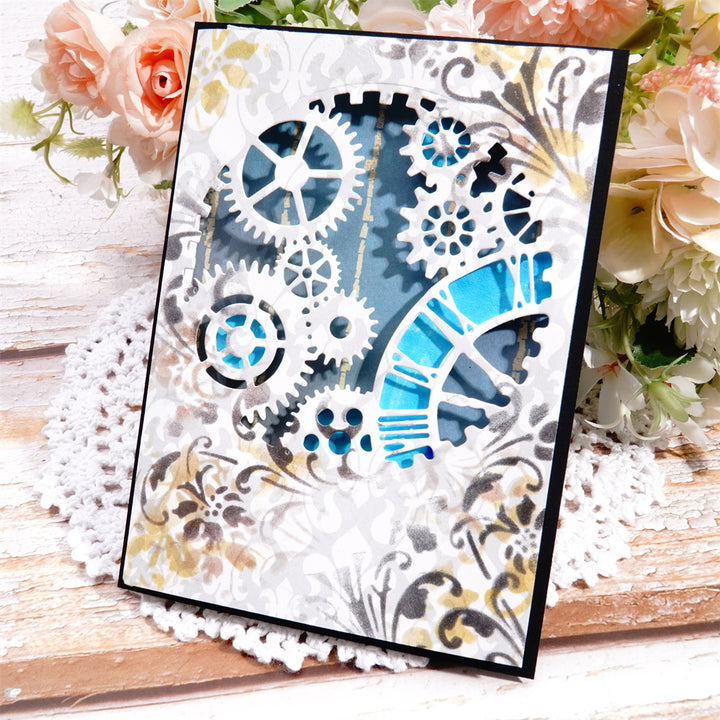 Kokorosa Metal Cutting Dies with Round Gears Border