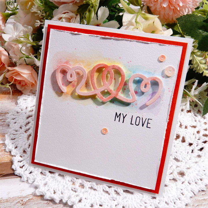 Kokorosa Metal Cutting Dies with Connected Hearts