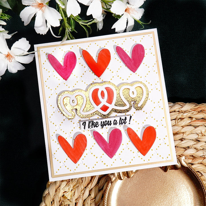 Kokorosa Metal Cutting Dies with Connected Hearts