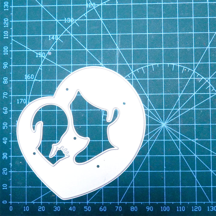 Kokorosa Metal Cutting Dies with Mother & Baby Heart Frame Board