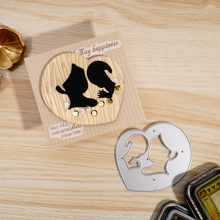 Kokorosa Metal Cutting Dies with Mother & Baby Heart Frame Board