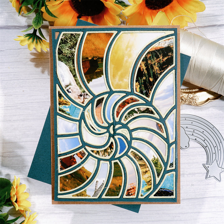 Kokorosa Metal Cutting Dies With Seashell Background Board