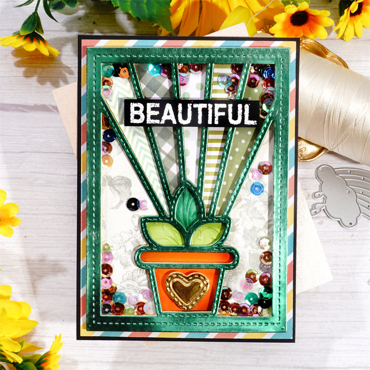 Kokorosa Metal Cutting Dies With Potted Plant Background