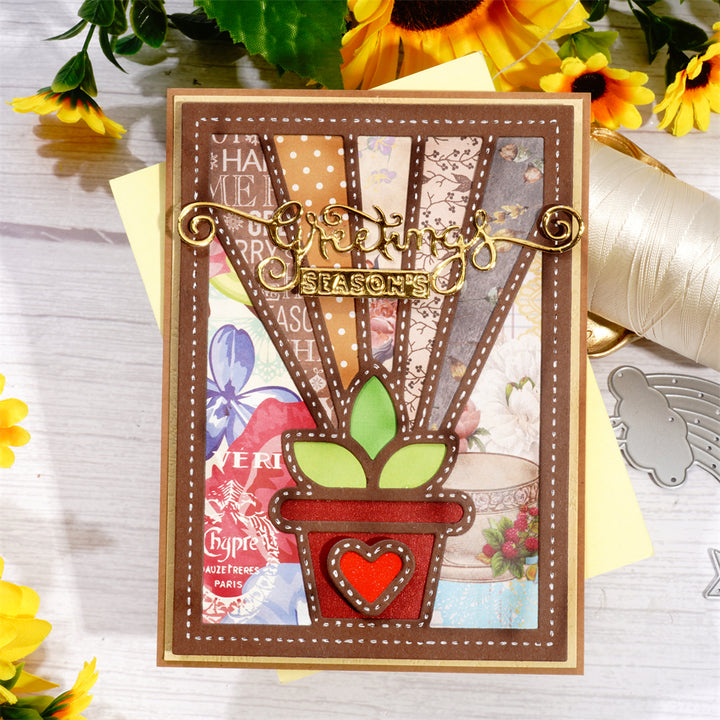 Kokorosa Metal Cutting Dies With Potted Plant Background