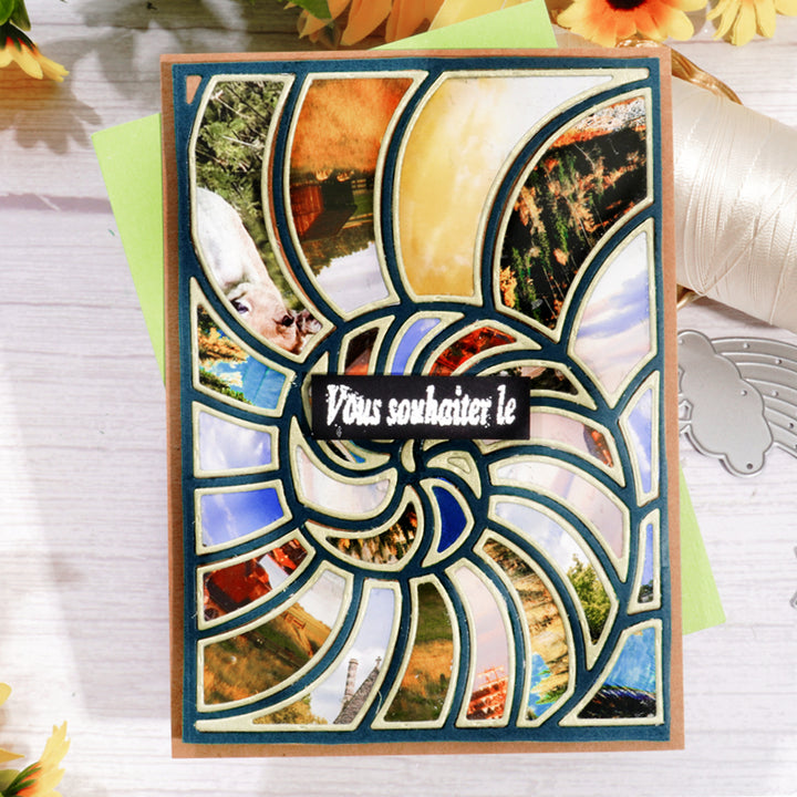 Kokorosa Metal Cutting Dies With Seashell Background Board