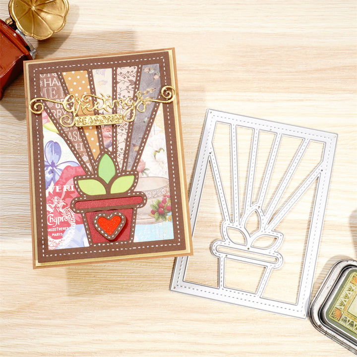 Kokorosa Metal Cutting Dies With Potted Plant Background