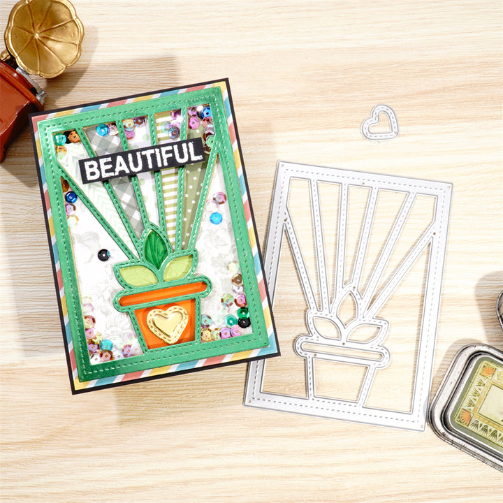 Kokorosa Metal Cutting Dies With Potted Plant Background