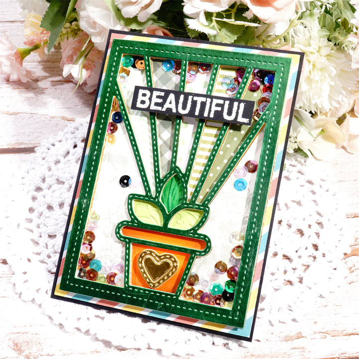 Kokorosa Metal Cutting Dies With Potted Plant Background