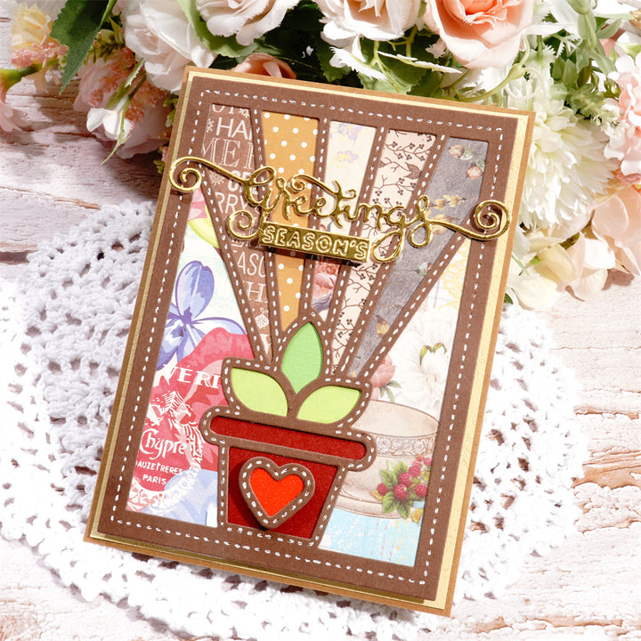 Kokorosa Metal Cutting Dies With Potted Plant Background