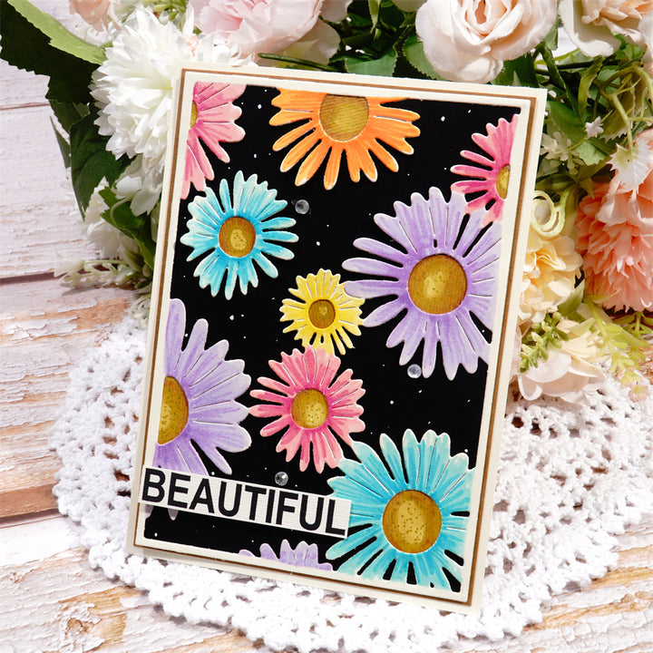 Kokorosa Metal Cutting Dies with Daisies Background Board