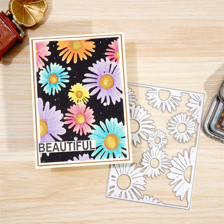 Kokorosa Metal Cutting Dies with Daisies Background Board