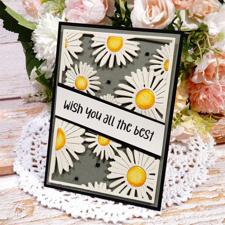 Kokorosa Metal Cutting Dies with Daisies Background Board