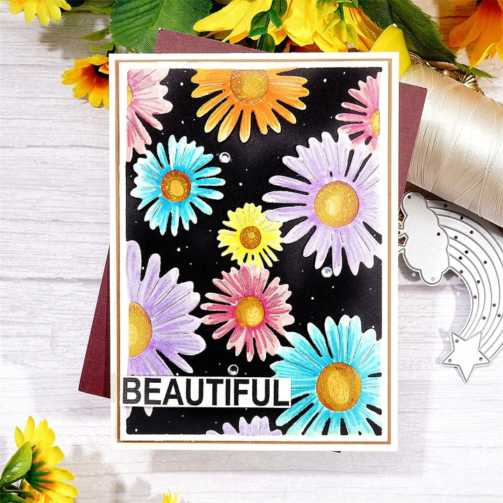 Kokorosa Metal Cutting Dies with Daisies Background Board