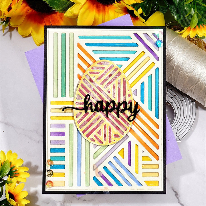 Kokorosa Metal Cutting Dies with Easter Lines & Eggs Background Board