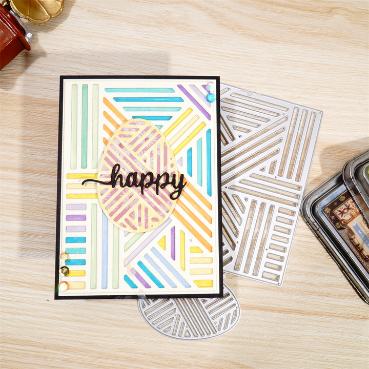 Kokorosa Metal Cutting Dies with Easter Lines & Eggs Background Board