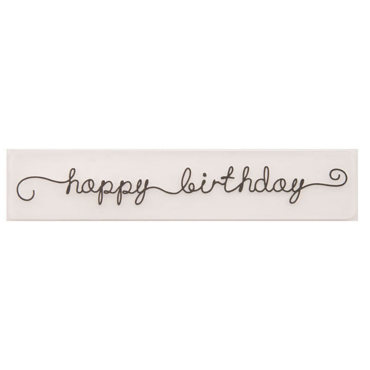 Kokorosa Happy Birthday English Phrases Plastic Embossing Folder