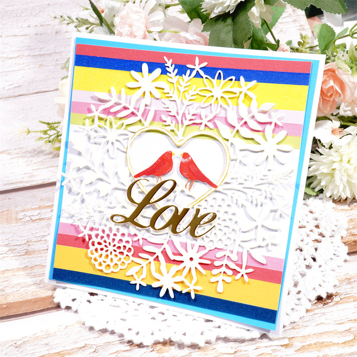 Kokorosa Heart Shape Flowers Birds Metal Cutting Dies