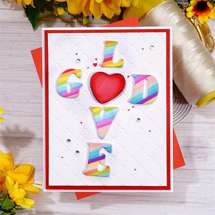 Kokorosa Metal Cutting Dies with "I LOVE GOD" Word