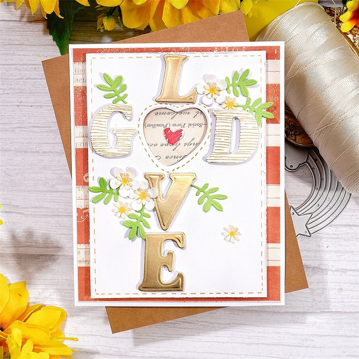 Kokorosa Metal Cutting Dies with "I LOVE GOD" Word