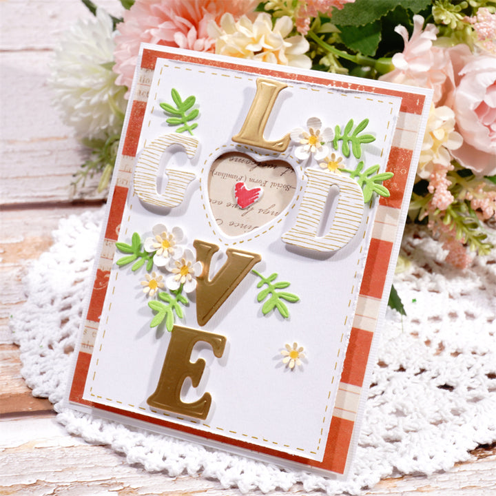 Kokorosa Metal Cutting Dies with "I LOVE GOD" Word