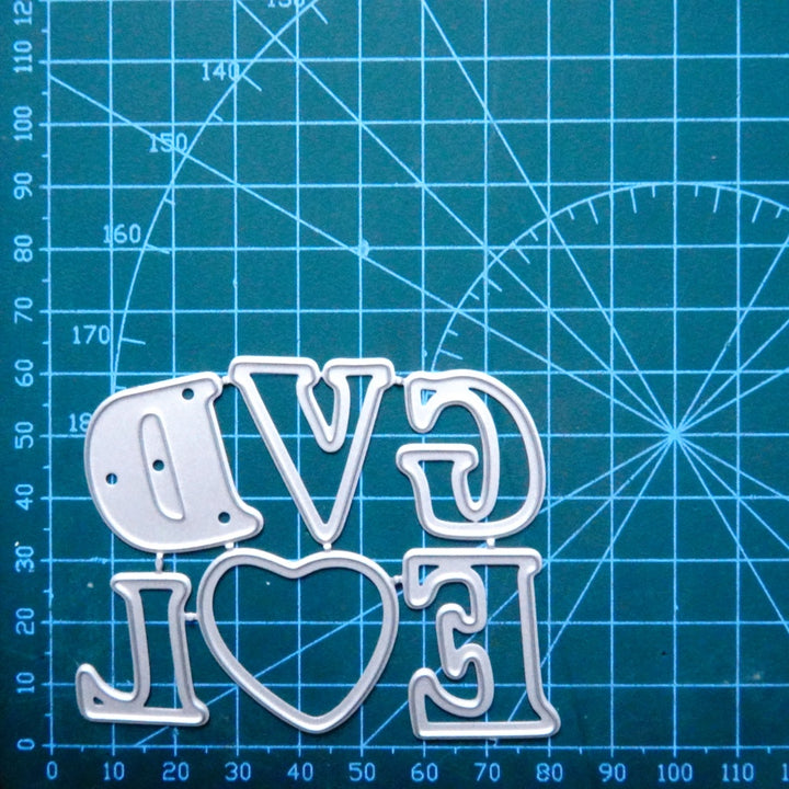 Kokorosa Metal Cutting Dies with "I LOVE GOD" Word