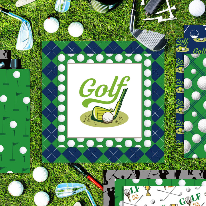 Kokorosa 24PCS 12" Golf Theme Scrapbook & Cardstock Paper